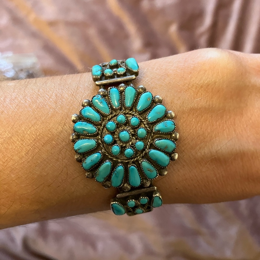 Turquoise Floral Bracelet